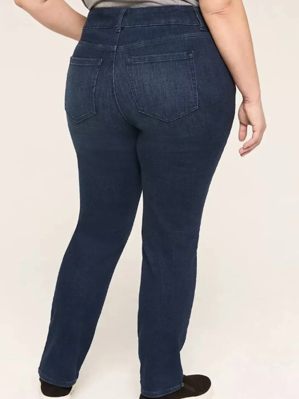 Lane Bryant Tighter Tummy Fit High-Rise Straight Leg Jeans 28S Blue Denim - Picture 3 of 4